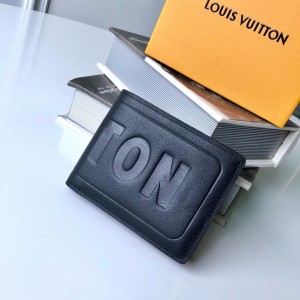 Louis Vuitton Luxury M63235 simple small black WALLET LV04WM025