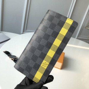 Louis Vuitton Luxury N60089 gray-yellow WALLET LV04WM069