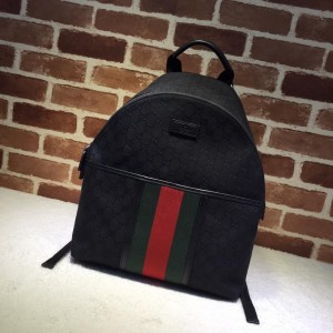 Black Gucci Perfect Quality Monogram Backpack GC06BM014