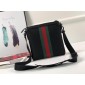 Replica Gucci Perfect Quality thin black canvas sling bag GC06BM029