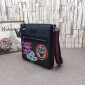 Replica Gucci Perfect Quality graphite colored shoulder bag with colorful logos GC06BM034