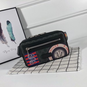 Gucci Perfect Quality graphite waist bag with colorful decorations GC06BM037