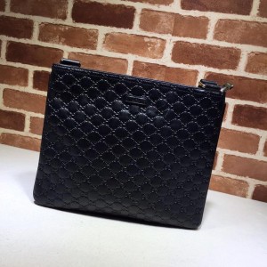 Gucci Perfect Quality flat leather black handbag GC06BM047