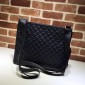 Replica Gucci Perfect Quality flat leather black handbag GC06BM047