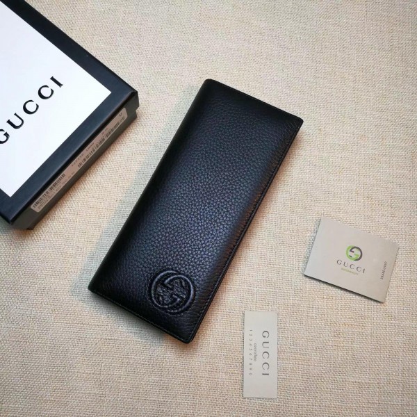 Gucci Perfect Quality black leather wallet GC06BM058