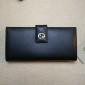 Replica Gucci Perfect Quality black leather wallet with golden metallic lock GC06BM059