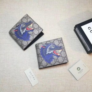 Gucci Perfect Quality blue wolf small wallet GC06BM062