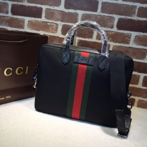 Gucci Perfect Quality black canvas brief case GC06BM099