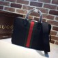 Replica Gucci Perfect Quality black canvas brief case GC06BM099