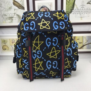 Gucci Perfect Quality back pack with blue and yellow decorations GC06BM135