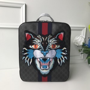 Gucci Perfect Quality graphite angry cat mini-back pack GC06BM138