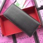 Replica Gucci Perfect Quality plain black leather wallet GC07WM002