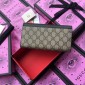 Replica Gucci Perfect Quality brown purse black leather flap GC07WM010