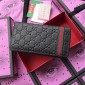 Replica Gucci Perfect Quality black leather wallet GC07WM021