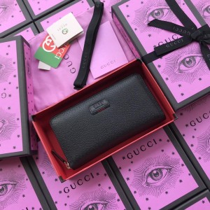 Gucci Perfect Quality smooth leather black wallet GC07WM025