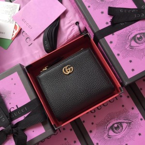 Gucci Perfect Quality small black leather zipped wallet  GC07WM028