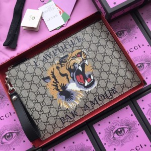 Gucci Perfect Quality brown roaring tiger purse GC07WM040