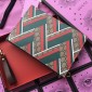 Replica Gucci Perfect Quality brown purse with red and green triangular decorations GC07WM048