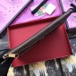 Replica Gucci Perfect Quality light brown canvas dark brown leather purse GC07WM061