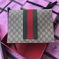 Replica Gucci Perfect Quality canvas-leather wedge shaped purse GC07WM062