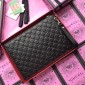 Replica Gucci Perfect Quality pattern black leather purse GC07WM066