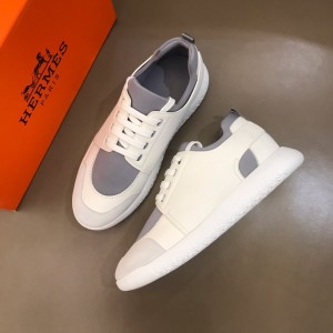 Hermes High Quality Sneakers White and Grey tongue with White sole MS021093