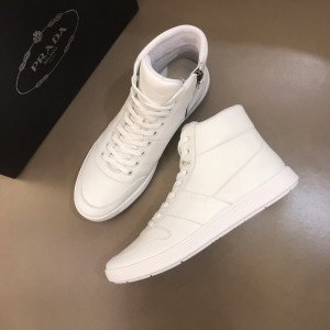 Prada High Quality Sneakers High-top White and white soles MS021120