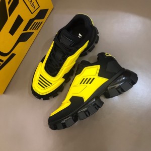 Prada High Quality Sneakers Yellow and black heel with black sole MS021125