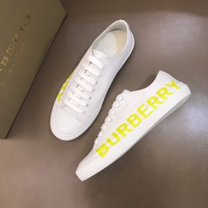 Burberry Low-top High Quality Sneakers White and Yellow print MS021132