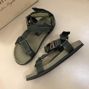 Burberry Green Sandals With Black Canvas MS02583