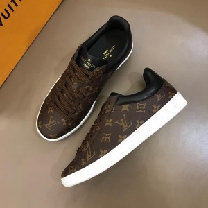 Louis Vuitton Perfect Quality Sneakers Brown and Monogram Flower embossed with white sole MS02825