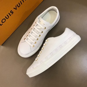 Louis Vuitton Perfect Quality Sneakers White and White Monogram Details with White Sole MS02828