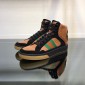 Replica Gucci High Top High Quality Sneaker Brown and black suede with black sole MS05001