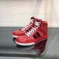 Replica Gucci High Top High Quality Sneaker Red and white GG print with red sole MS05003