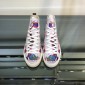 Replica Gucci High Top High Quality Sneaker White and sky dragon print with white sole MS05004