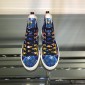 Replica Gucci High Top High Quality Sneaker Blue and tiger print with white sole MS05006