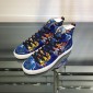 Replica Gucci High Top High Quality Sneaker Blue and tiger print with white sole MS05006