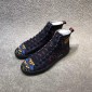 Replica Gucci High Top High Quality Sneaker Black and vintage GUCCI print with white sole MS05012