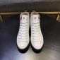 Replica Gucci High Top High Quality Sneaker White and snake print with black sole MS05014