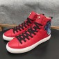 Replica Gucci High Top High Quality Sneaker Red and three-headed snake print with white sole MS05015