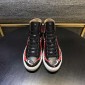 Replica Gucci High Top High Quality Sneaker Black and striped snake print with white sole MS05016