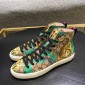 Replica Gucci High Top High Quality Sneaker Tan and tiger print with white sole MS05023