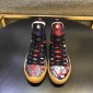 Replica Gucci High Top High Quality Sneaker Blue and character print with brown sole MS05025