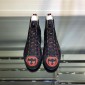 Replica Gucci High Top High Quality Sneaker Black and Gucci vintage print with black sole MS05028