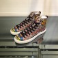 Replica Gucci High Top High Quality Sneaker Beige and Gucci vintage print with white sole MS05034