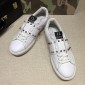 Replica Valentino White and platinum stud strap detail with white sole Sneakers MS07007