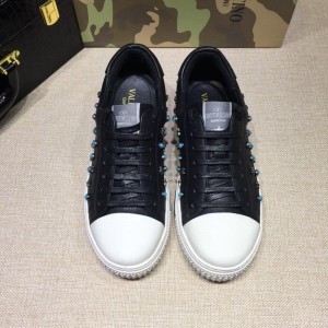 Valentino Black and blue stars detail with white sole Sneakers MS07009