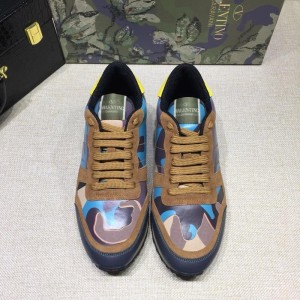 Valentino Purple camo and green heel with white sole Sneakers MS07012