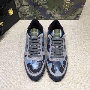 Valentino Grey suede and yellow heel with white sole Sneakers MS07013