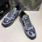 Replica Valentino Grey suede and yellow heel with white sole Sneakers MS07013